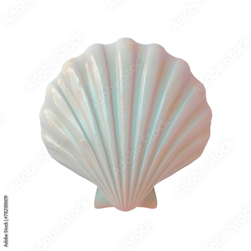 Shell-shaped object on Transparent Background