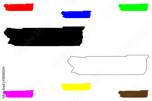 Riverside County, California (Counties in California, United States of America,USA, U.S., US) map vector illustration, scribble sketch Riverside map