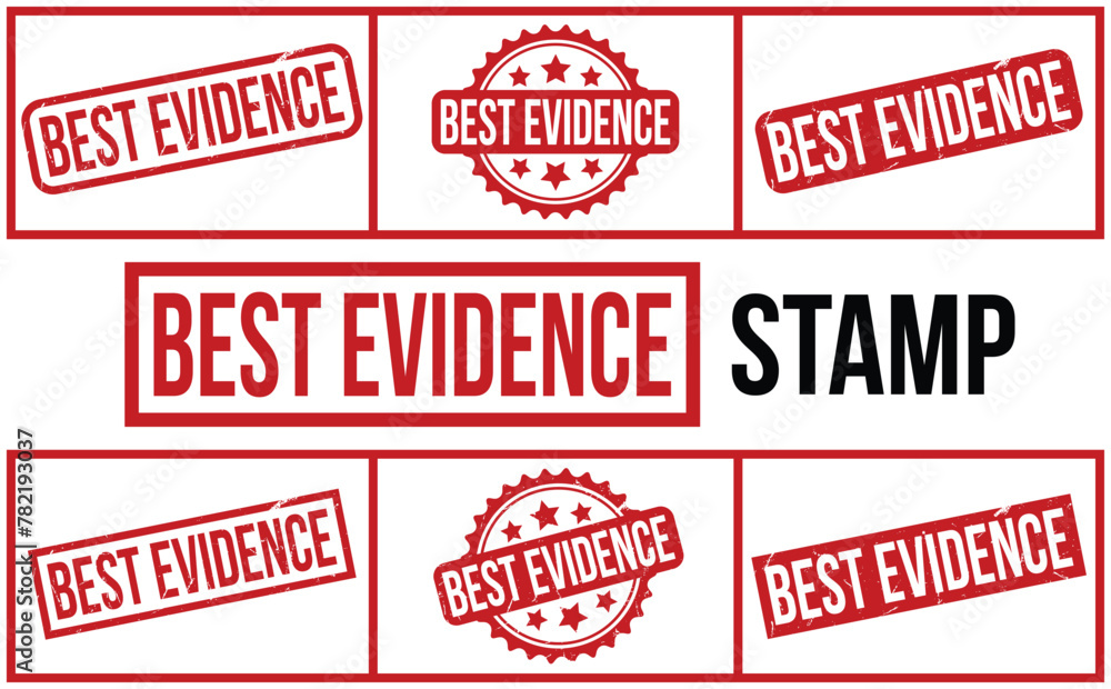 Best Evidence offer Rubber Stamp set Vector Best Evidence offer Rubber Stamp set Vector
