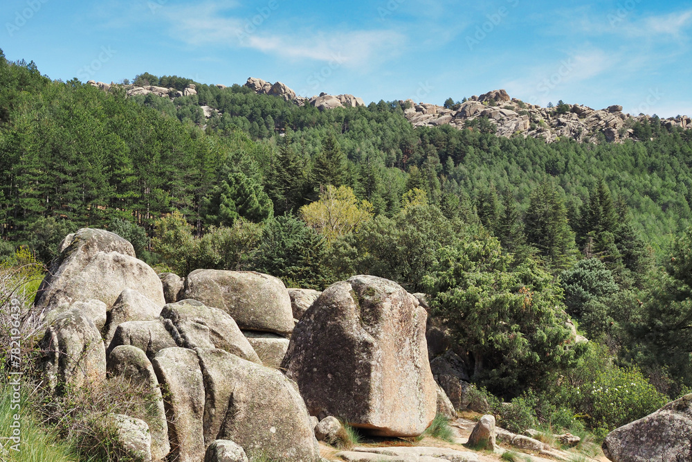 view of la pedriza in the guadarrama mountain range