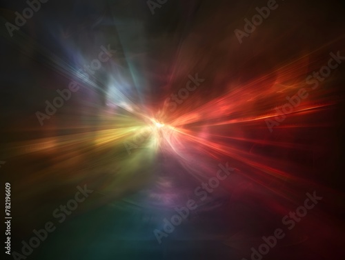 Raulince Dark black background with a color light leak ray