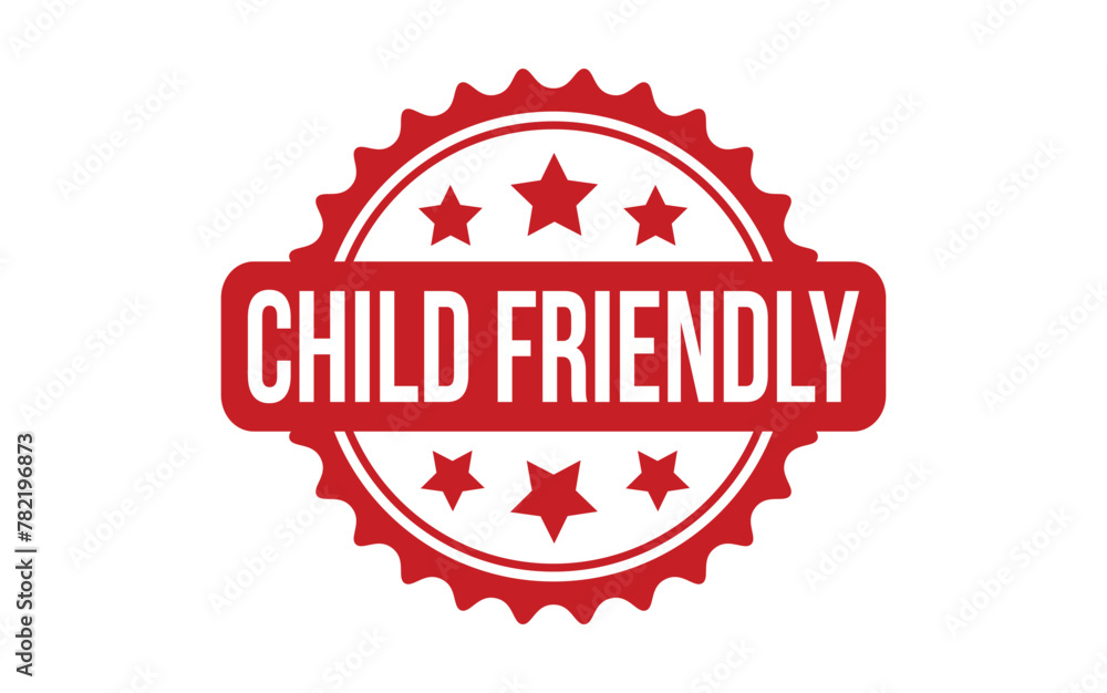 Child Friendly rubber grunge stamp seal vector Child Friendly rubber grunge stamp seal vector