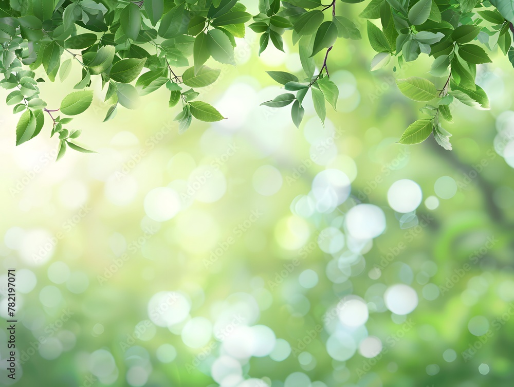 Summer background, green tree leaves on blurred background Summer background, green tree leaves on blurred background