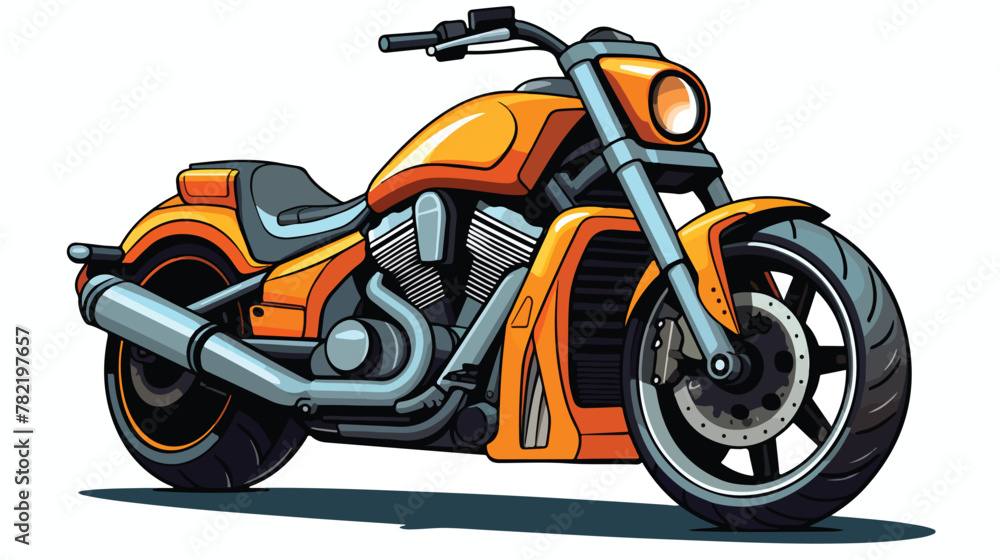 A beautiful motorcycle. Vector illustration for a p