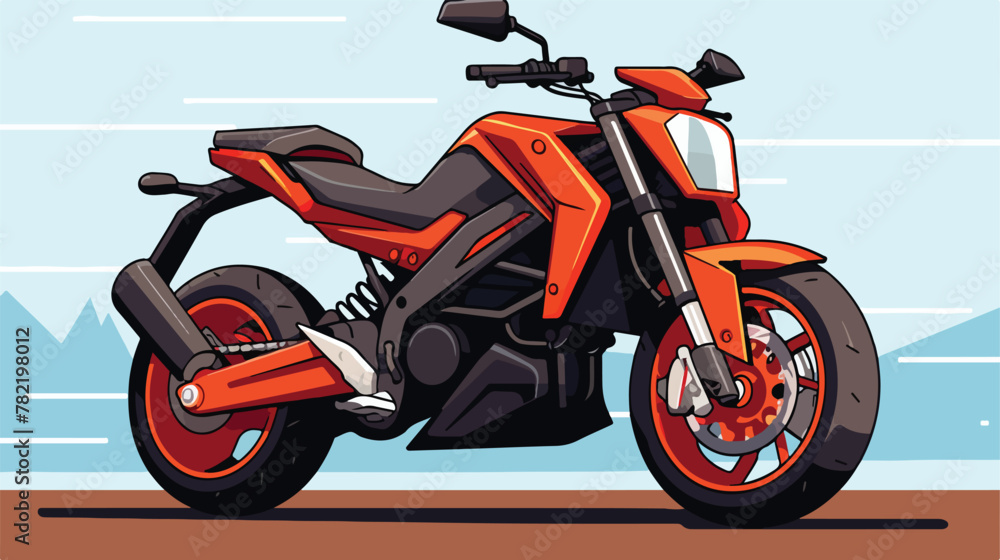 A beautiful motorcycle. Vector illustration for a p