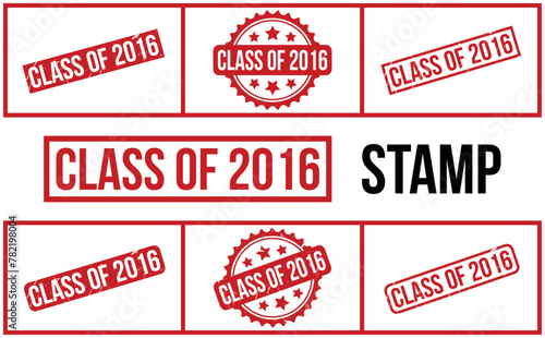 Class of 2016 Rubber Stamp Set Vector