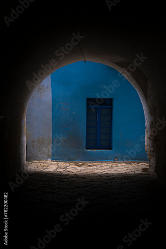 Casamassima  Italia. Casa blu nel centro storico di Casamassima. Regione Puglia  Italia.