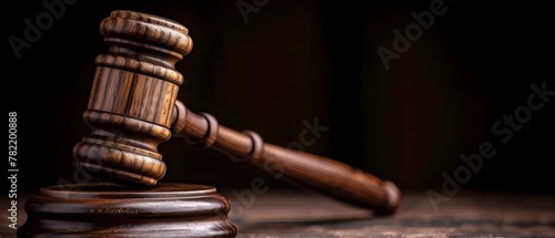 Judicial Gavel: Authority & Justice Symbol. Concept Law and Order, Legal System, Judicial Process, Courtroom Decor, Legal Symbol
