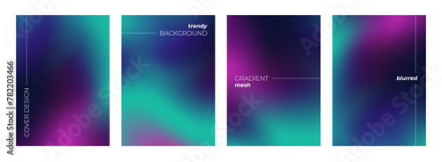Abstract liquid neon background. Blurred fluid colours. Vibrant gradient mesh. Futuristic modern design for wallpaper, poster, presentation, cover, brochure, flyer, website, advertising, landing
