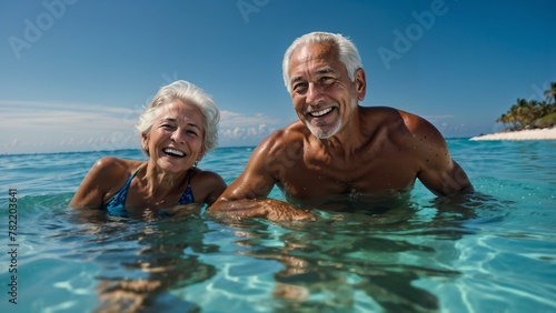 Elderly Couple Enjoying the Beach © Diego