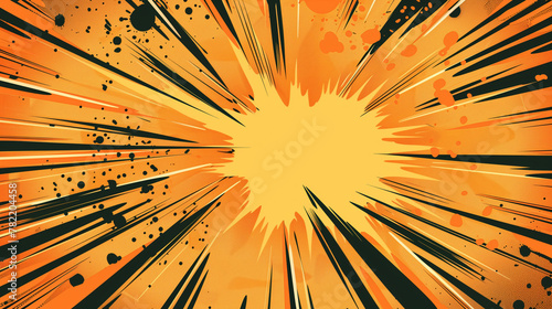 An old fashioned pop art explosion background