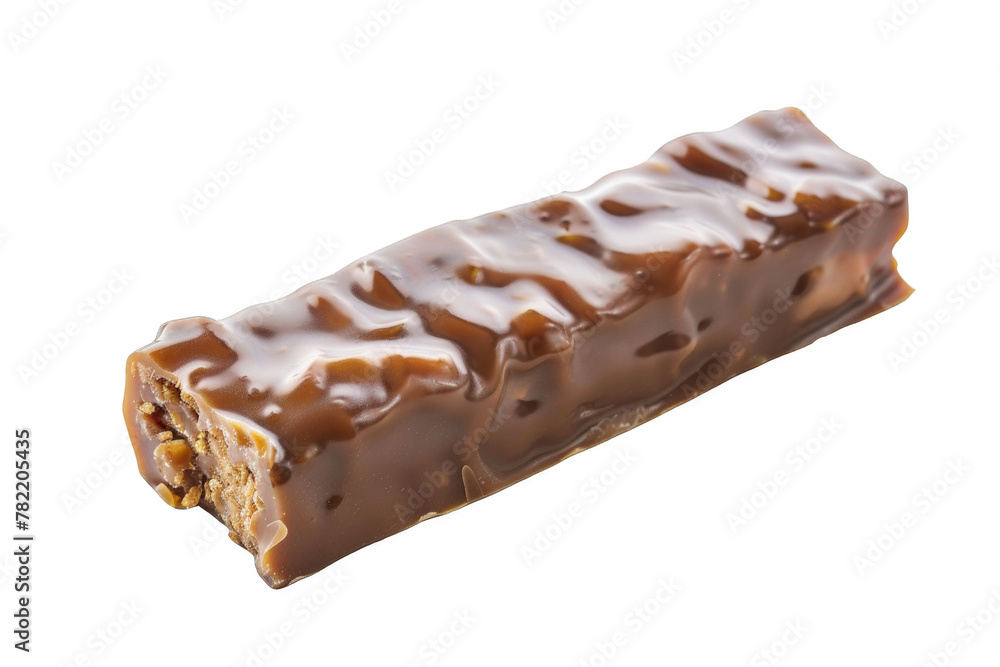 Close-Up of Glazed Bar of Food on White Background Close-Up of Glazed Bar of Food on White Background