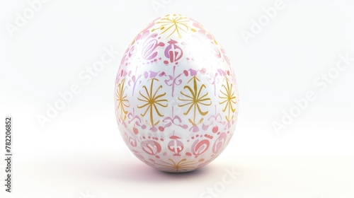 White and pink egg on table  perfect for Easter decorations