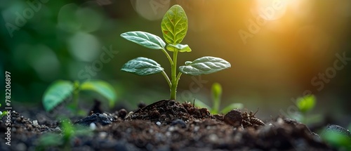 New Beginnings: Seedling of Prosperity. Concept Growth, Success, Fresh Start, New Opportunities, Positive Change
