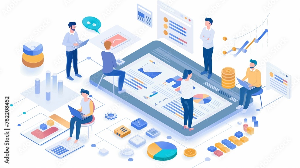 Global communication, business team research and work, vector illustration style design Global communication, business team research and work, vector illustration style design
