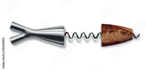 I think it's a corkscrew... but I see a sardine.