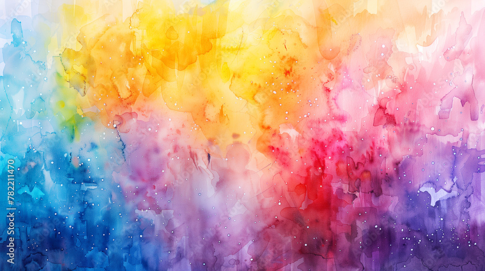Rainbow watercolor texture abstract illustration