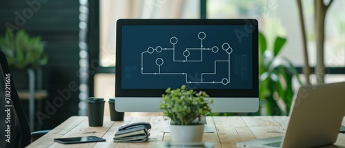 Automating workflows and business processes with flowcharts The relationship between positional order and algorithm on a computer screen photo