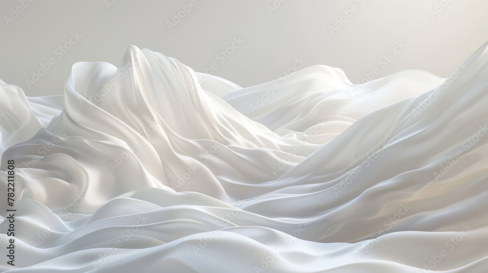 Mountain Painting With White Clouds Mountain Painting With White Clouds