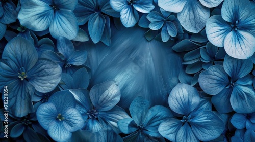 Close up shot of beautiful blue flowers  perfect for nature backgrounds