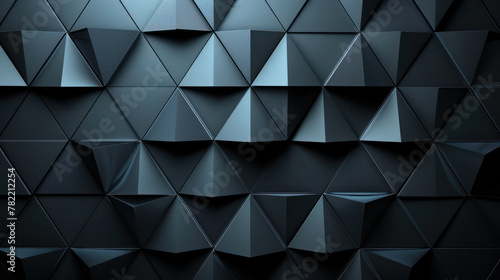 Abstract Black Background With Triangular Shapes