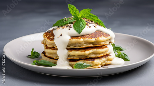 Delicious Pancakes with Sour Cream