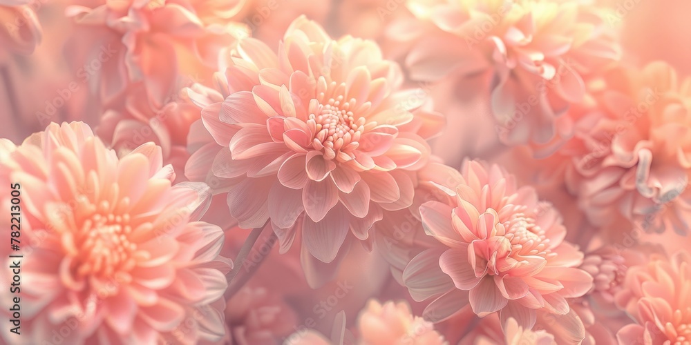 Close up of a bunch of pink flowers, perfect for floral backgrounds