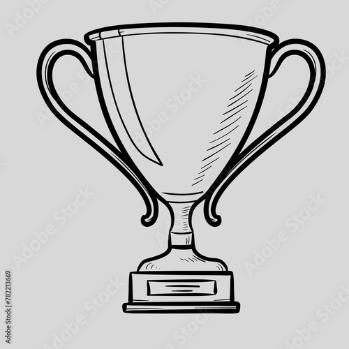 Cups award outline icons set. First place winner, trophy cup, sport award and goblet.medal outline icon. Black, bold, regular, thin, light icon from army and war collection. 