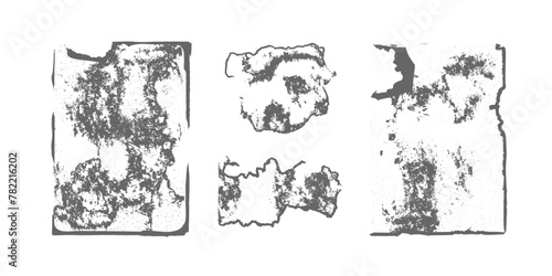 Set of grunge backgrounds. Grainy, shabby, old, dusty texture for your project design. Scuff effect. Vector