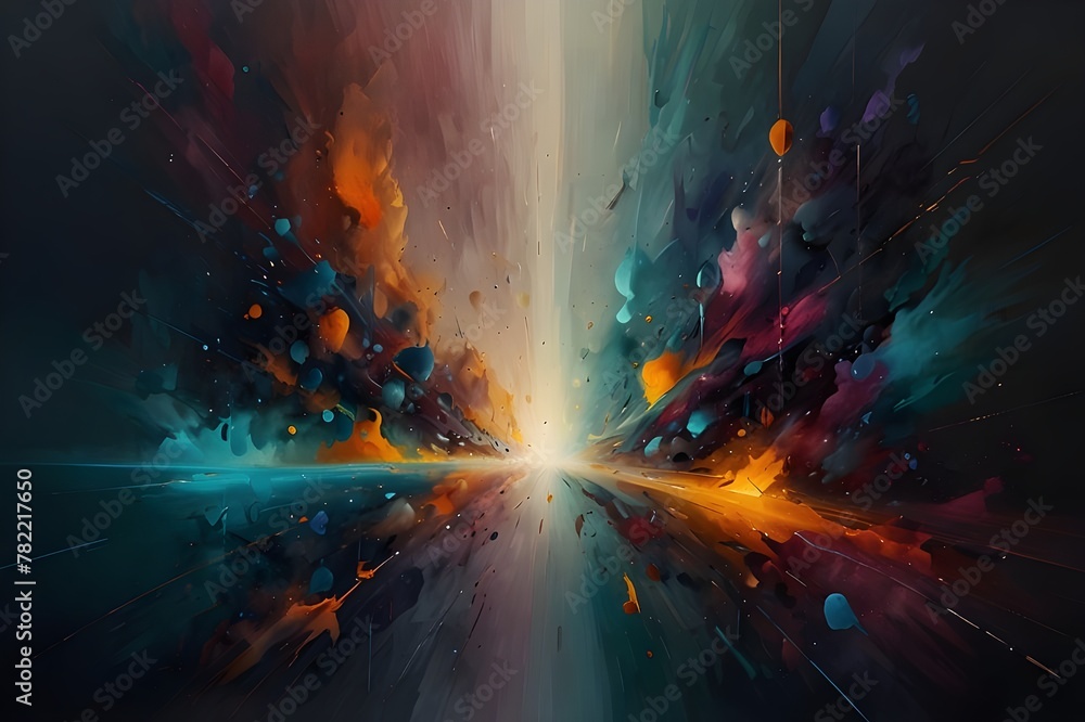 Obraz premium a abstract composition that reflects the concept of inner versus outer reality