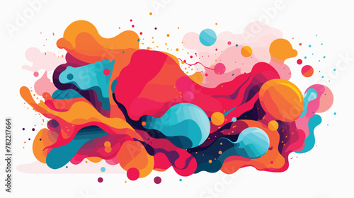Abstract flat background vector illustration 2d fla © Mishi
