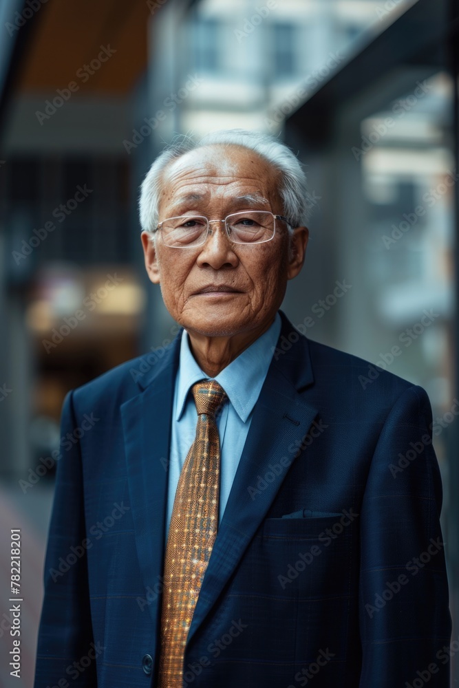 A mature man dressed in a suit and tie, suitable for professional business settings A mature man dressed in a suit and tie, suitable for professional business settings