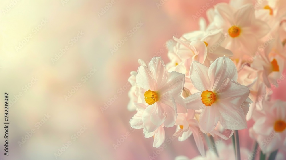 Obraz premium A bunch of white flowers in a vase, suitable for home decor