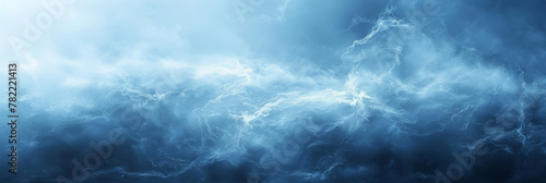 Ethereal Blue Energy Waves Background with Lightning Elements