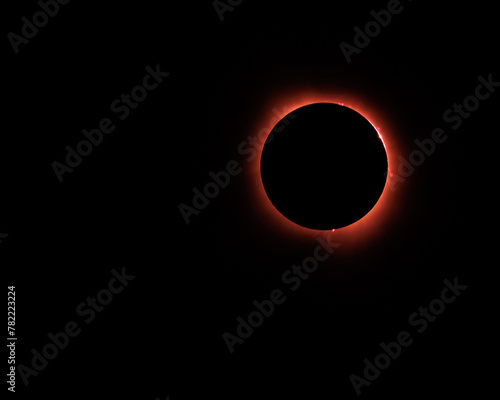 Ring around the sun during solar eclipse totality as seen from Echo Bluff State Park, Eminence, Missouri, on April 8, 2024 © CJH Photography ::C
