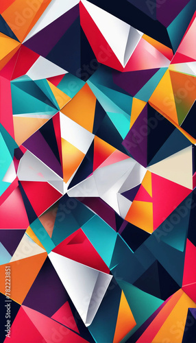 Triangle geometric abstract backgrounds. Vector