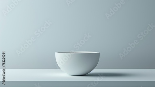 Plain bowl on a gradient grey background