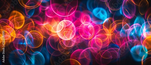 Abstract colorful light bokeh background