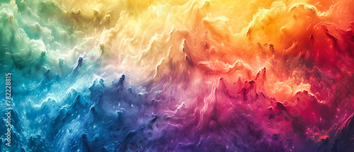 Dreamlike Cloud Effect in Vibrant Colors  Abstract Artistic Imagination  Bright Textured Background