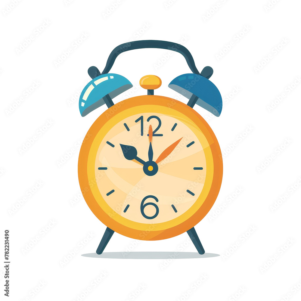 Blue Light Alarm Clock isolated on a transparent background, clipart