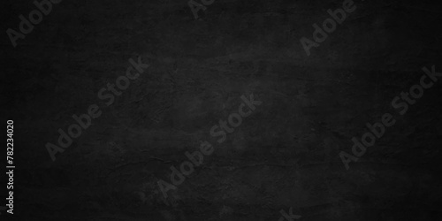 Abstract black stone wall texture grunge rock surface. dark gray background backdrop. wide panoramic banner. old wall stone for dark black distressed grunge background wallpaper rough concrete wall.
