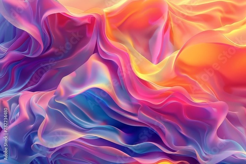 abstract fluid background with colorful wavy shapes creative graphic illustration photo