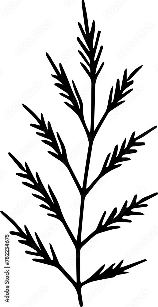 Fototapeta premium aesthetic minimalist floral logo element