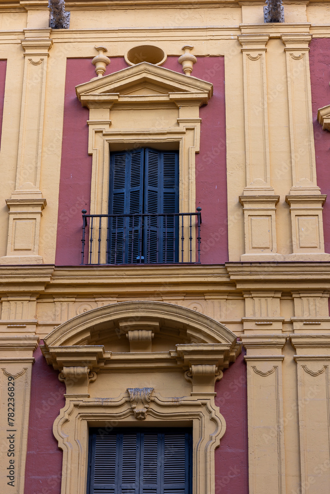 Iconic baroque building in Malaga city