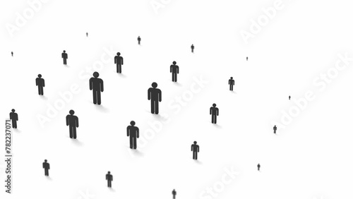 Wallpaper Mural population exponential growth 3d animation. Can be used to represent demography density, market growth of human capital or overpopulated personnel Torontodigital.ca