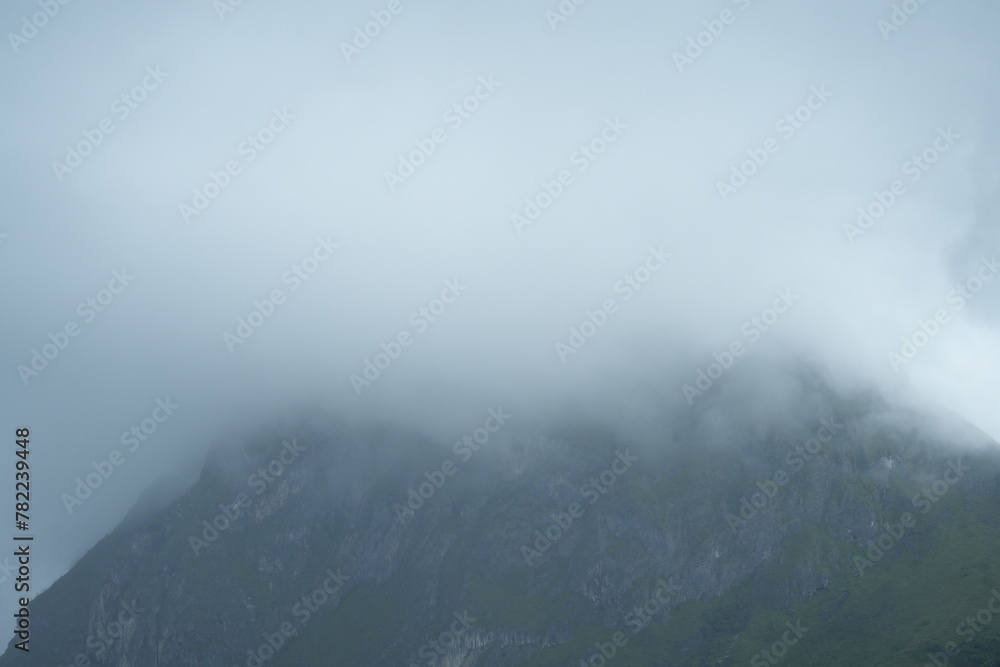 Fog atmosphere in the mountains