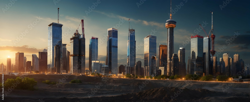 Photo-realistic Foundation Frontiers: Laying the Groundwork for Future Skylines, One Pour at a Time in Candid Daily Work Environments