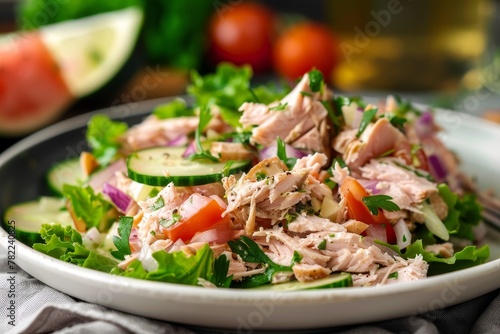 Tuna salad on plate