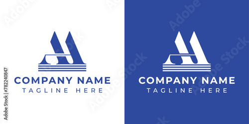 Letters AA Pillar Logo Set, suitable for any business with AA related to Pillar