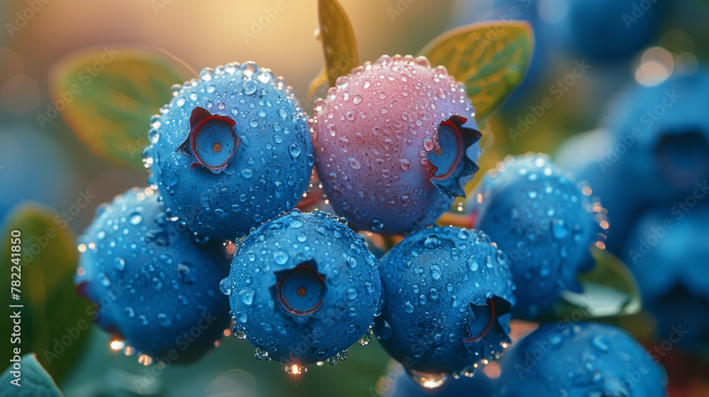 Fresh blueberries with water droplets Fresh blueberries with water droplets